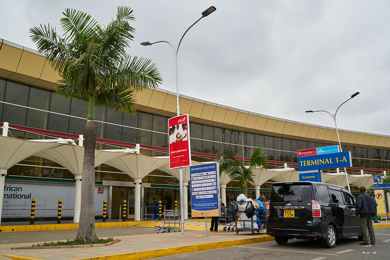 Jomo Kenyatta International Airport Picture showing exterior of terminal 1 A