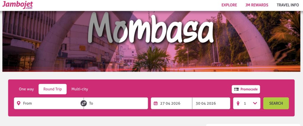 Jambojet flight booking jkia